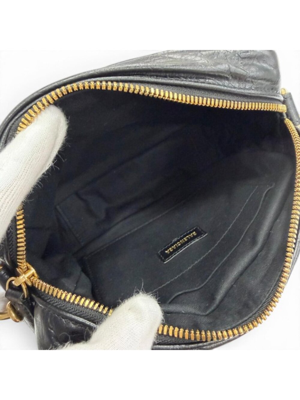 Balenciaga Monaco Arena Calfskin Camera Bag Chain Black Antique Gold - Picture 6 of 13